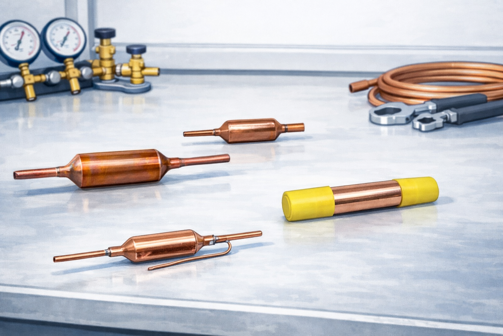 Diferentes tipos de filtro secador de cobre para refrigeração