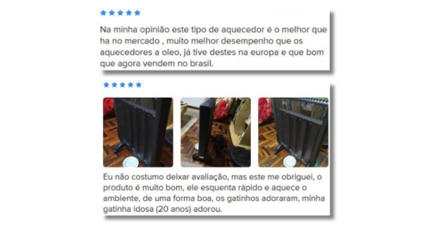 Comentários sobre usuários do aquecedor Micatherm